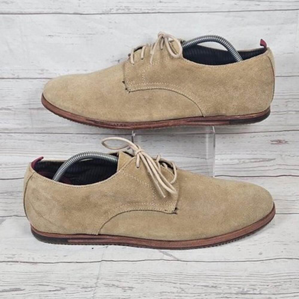BEN SHERMAN Men's Casual Derby Shoes Tan Suede Lace Up US 10.5